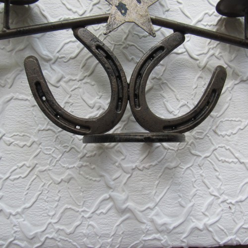 Diamond Arrow Horseshoe Candle Wall Sconce Deco Rustic Western LOT 2pc 16x8 22x9 - Picture 4 of 18