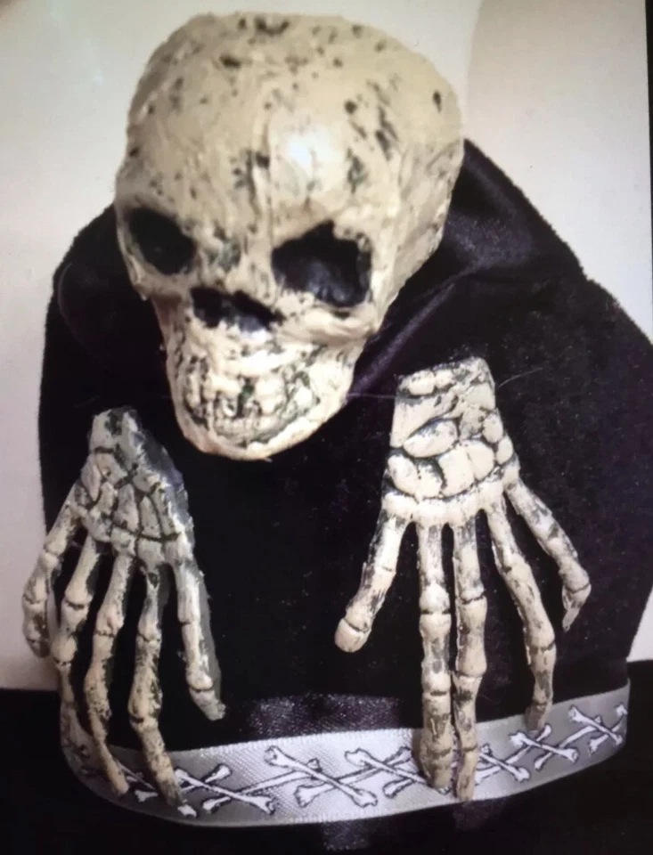 Mini sombrero de copa victoriano de espuma negro gótico esqueleto calavera huesos nuevo con etiquetas-osfa Foto 3 de 4