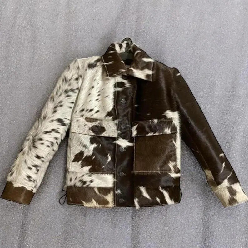 PONY Giacca da donna in vera pelle di cavallo occidentale naturale cappotto in pelle di mucca pelliccia