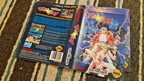 BOX ART ONLY Fatal Fury Original Sega Genesis Case Sleeve