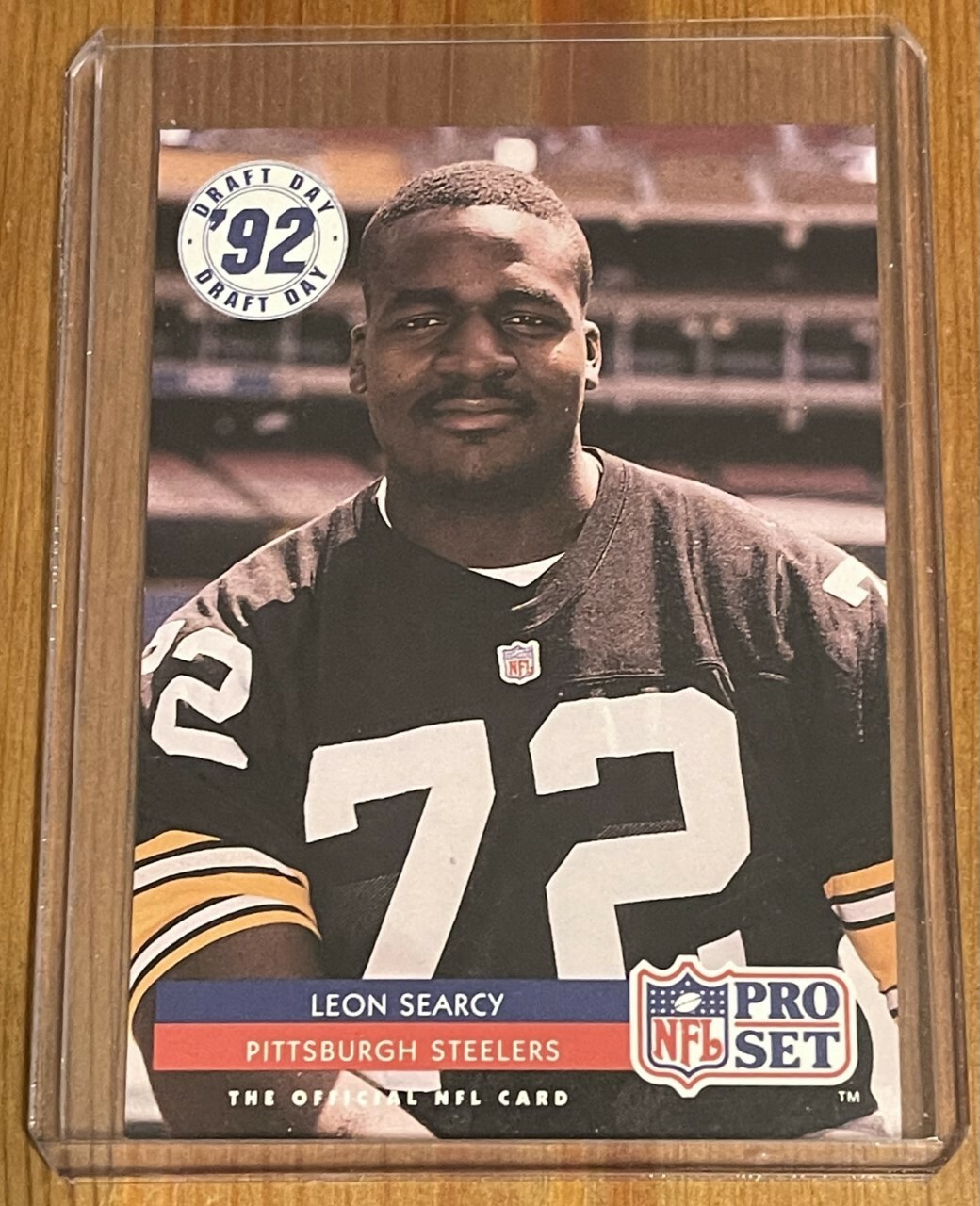 1992 Pro Set Leon Searcy RC #31 Pittsburgh Steelers