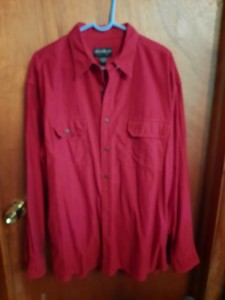 eddie bauer red flannel shirt