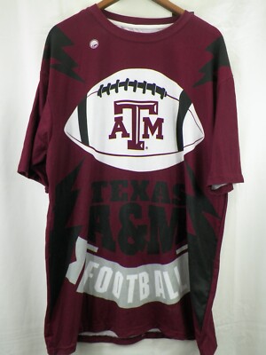 Dyme Lyfe Shirt Mens Texas A&M Aggies Football Bolt Maroon Size 2XL
