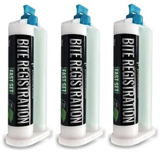 3 x Dental Bite Registration Material Fast Set 50ml Cartridges (Made in Germany)