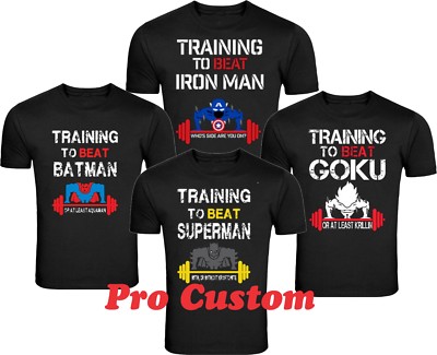 Train Insaiyan Gym T-Shirt Training to Beat Goku or Krillin DBZ Dragon Tee S-4XL