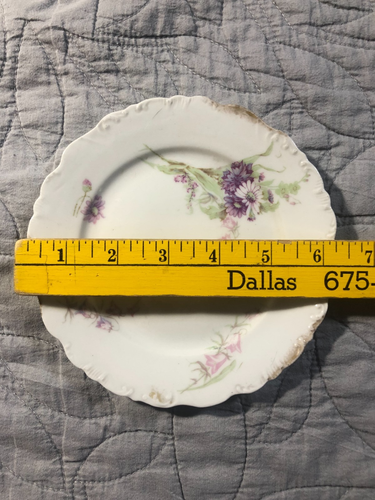 PIATTI DA DESSERT VINTAGE ELITE LIMOGES PORCELLANA FRANCESE 6,25” floreali lotto di 7 - Foto 2 di 8