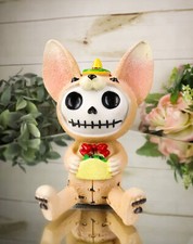 Ebros Latin Chihuahua Taco Furrybones Figurine 3.5" H Skeleton Collectible