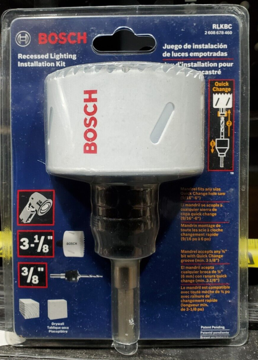 Bosch Recessed 3-1/8" Lighting Installation Kit | Hole Saw | RLKBC