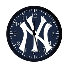 Yankees Wall Clock 12" Large Personalized option with adding names W100