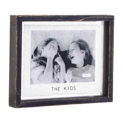 Mud Pie Home THE KIDS  5'' x 7'' Photo Frame Wood with Recycled Parchment Mat