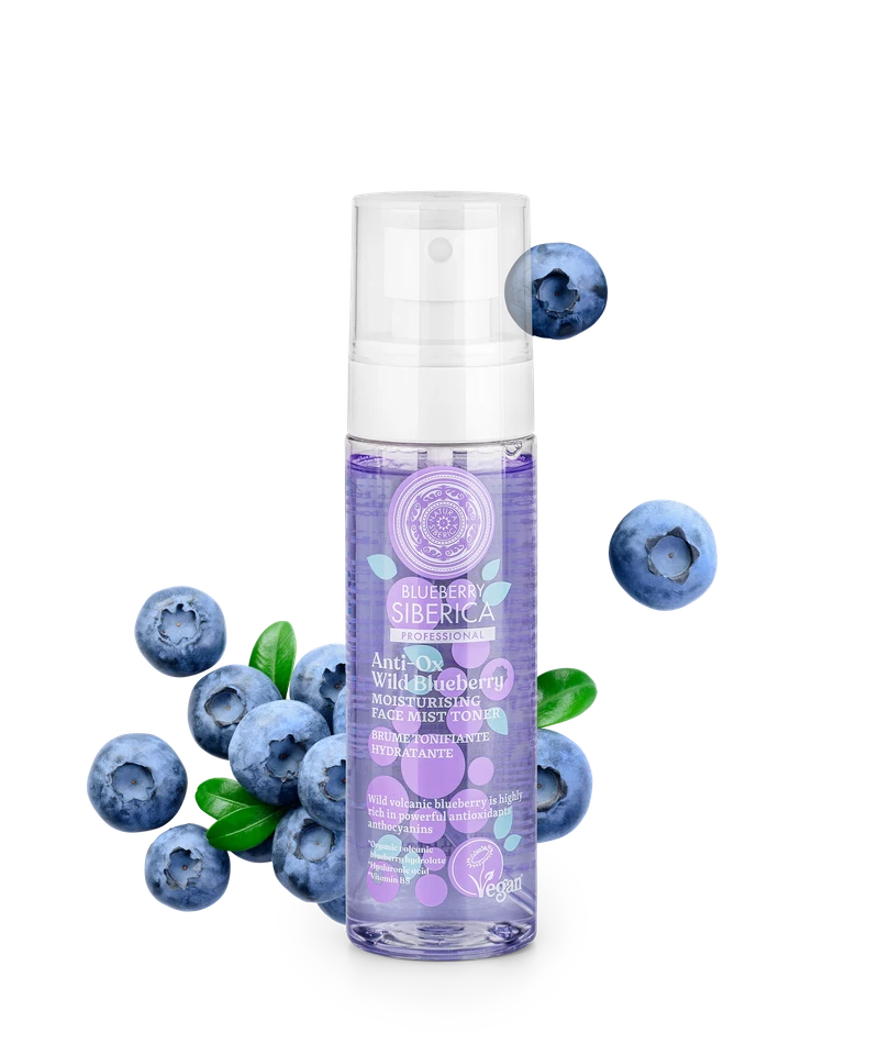 NATURA SIBERICA Anti-OX Wild Blueberry. Moisturising face mist toner, 100 ml
