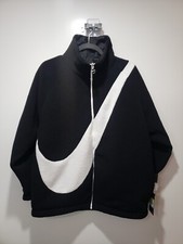 Nike NSW Women's Swoosh Reversible Sherpa Jacket Black DD5620-010 Small