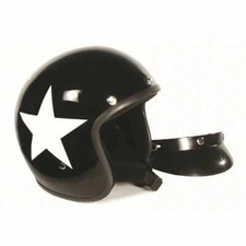 BANDIT 10690M1EC CASCO OMOLOGATO JET STAR CON WITH WHITE STARS M 57CM BLACK