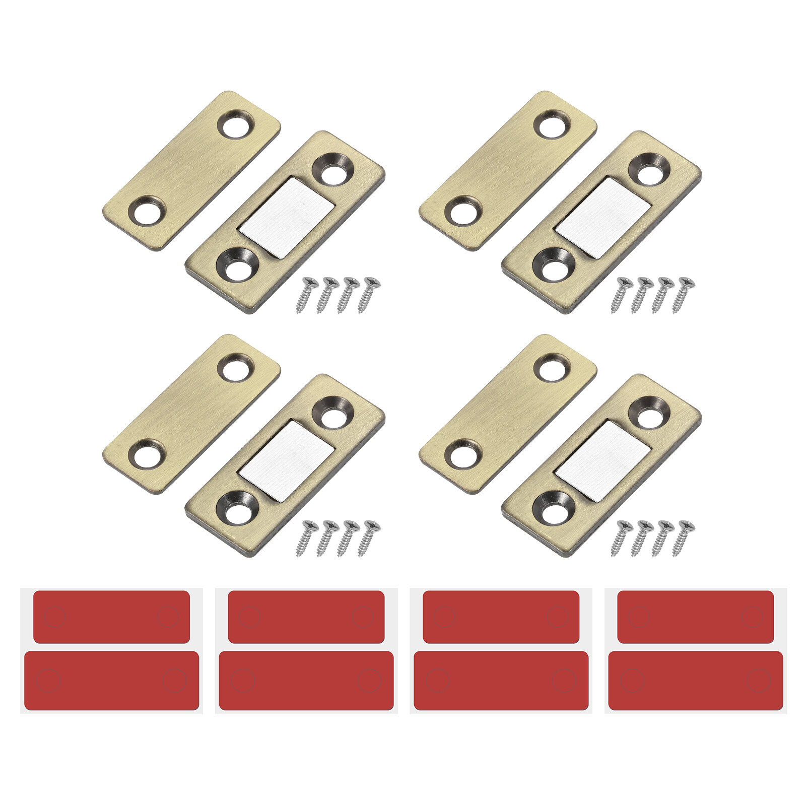 4Pcs Bronze Cabinet Magnet Latch with Adhesive for Drawers