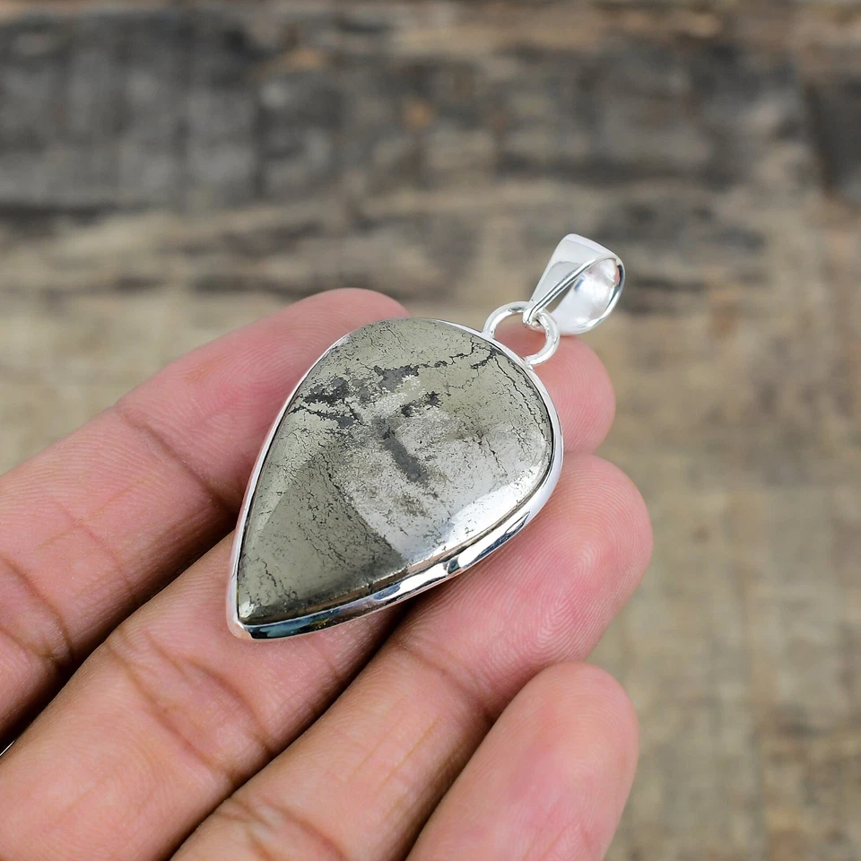 Apache Pirite Gemma Ciondolo 925 Argento Sterling Artigianale Gioielli Per Gifts - Immagine 3 di 4