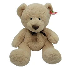 Hugfun International Stuffed Plush Teddy Bear 14 Inch Cream Beige