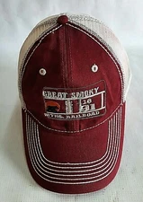 Souvenir Great Smoky Mtns. Railroad BallCap Meshback Hat Adjustable Adult/Teens
