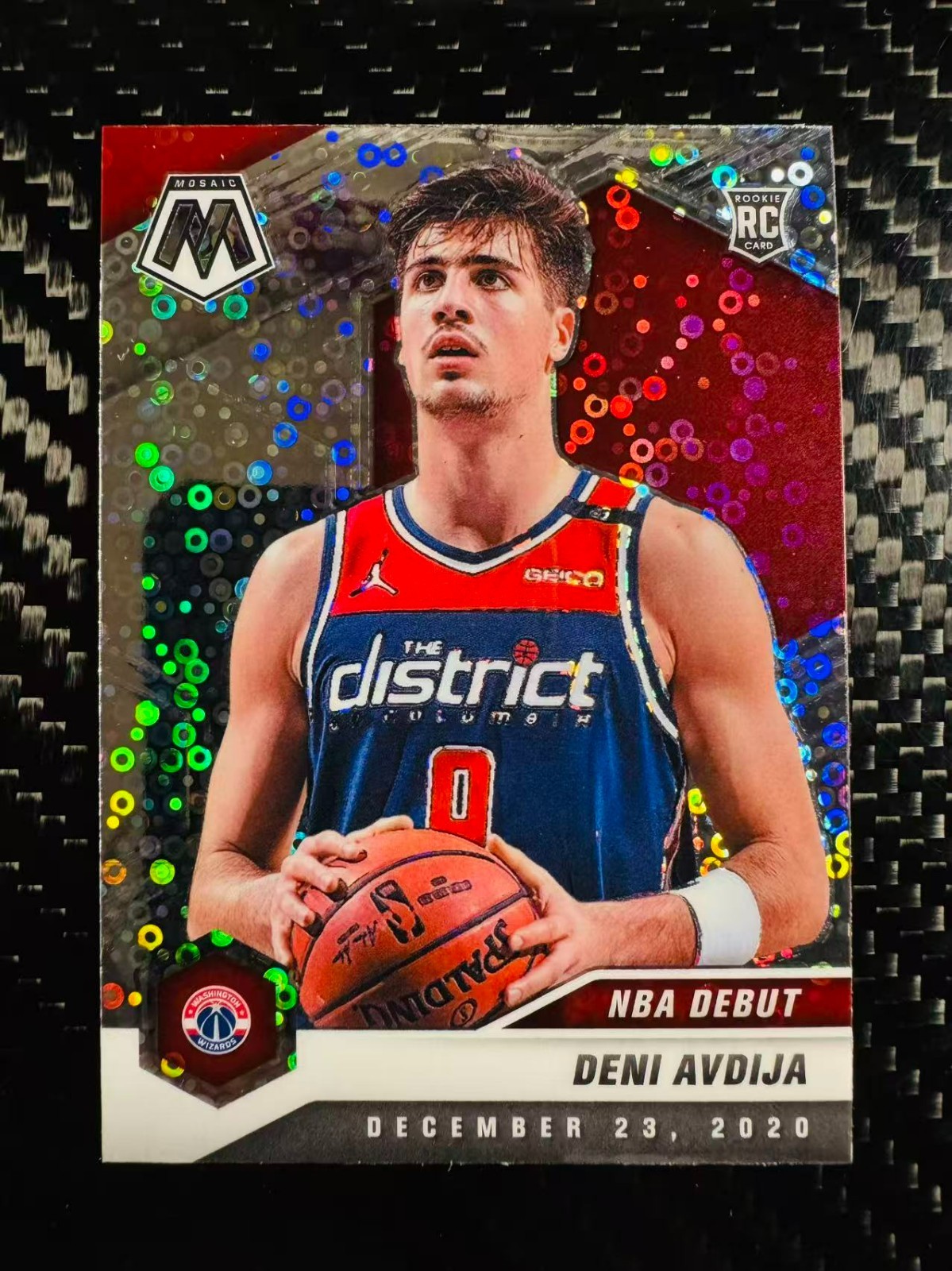 Deni Avdija 2020-21 Panini Mosaic NBA Debut Fast Break RC #272 Wizards