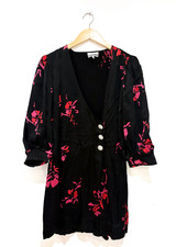 Ganni Floral Puff Sleeved Dress UK 10