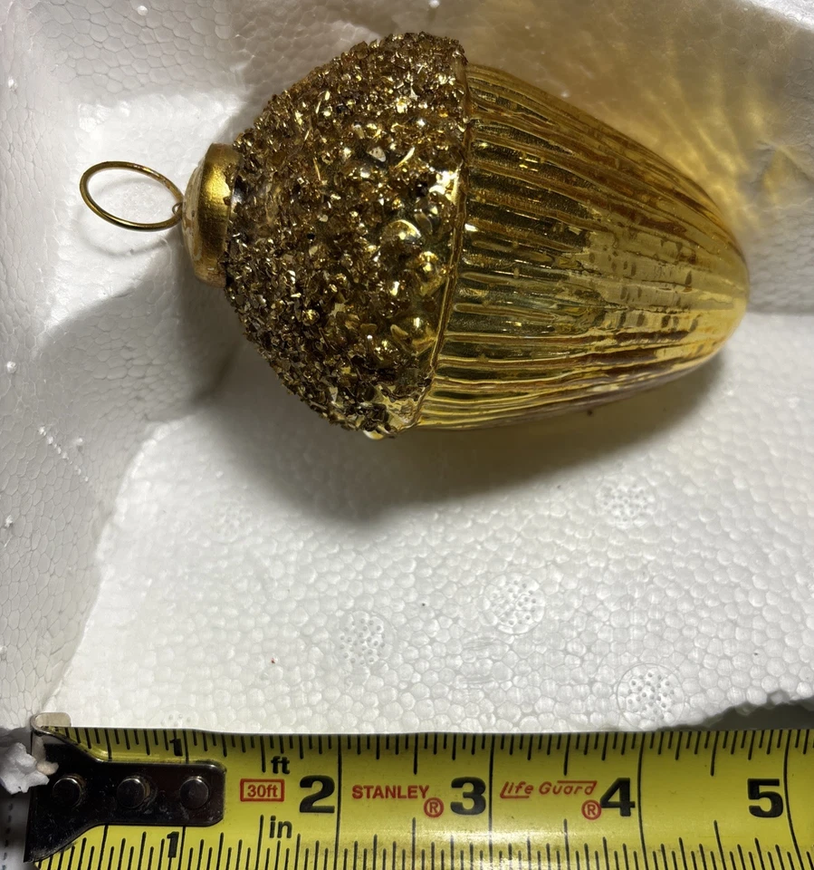 Pottery Barn Kugel Grande Mercurio Cobre Vidrio Color Bellota Adorno de Navidad  Foto 3 de 3