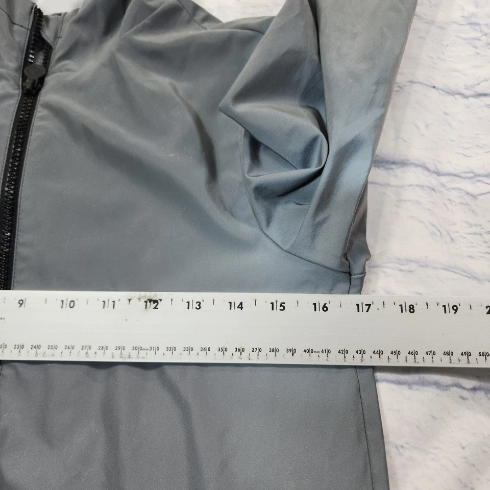 Jaqueta de chuva Hunter KIDS TAMANHO L embalável cinza prata reflexão bolsa impermeável - Imagem 4 de 4