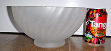 Royal Brierley Studio 30% Lead Crystal ~ Large Frosted Fruit Bowl ~ 22cms Diam