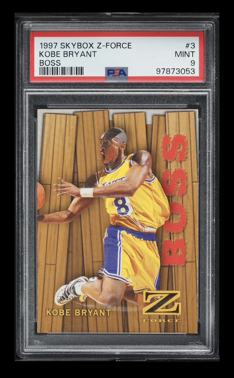 Kobe Bryant 1997 Skybox Z-Force #3B Boss Price Guide - Sports Card