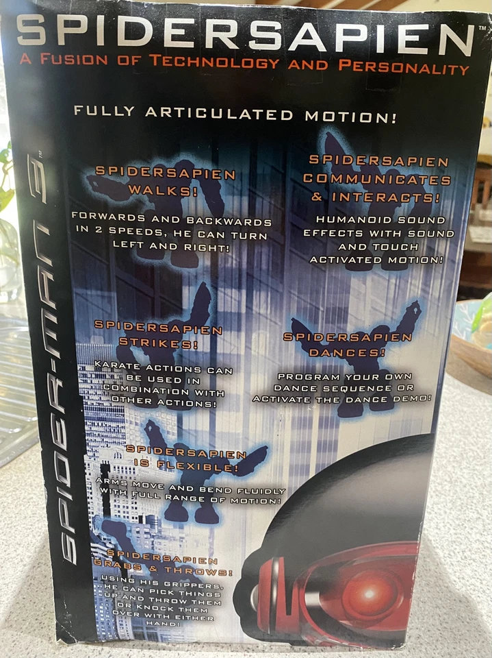 Wowwee 2004 14” Spidersapien Robosapien - Rare Brand New Sealed Spiderman 3 - image 4 of 4