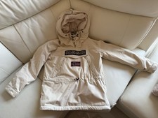 Anorak NAPAPIJRI Donna con cappuccio taglia S Panna Ottimo