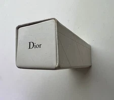 Vintage Christian Dior White Oblique Cannage Hard Sunglasses Case Authentic