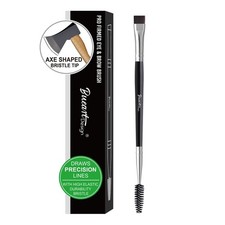 Dual Ended Flat Eyeliner Concealer Brow Brush Spoolie Makeup Applicator