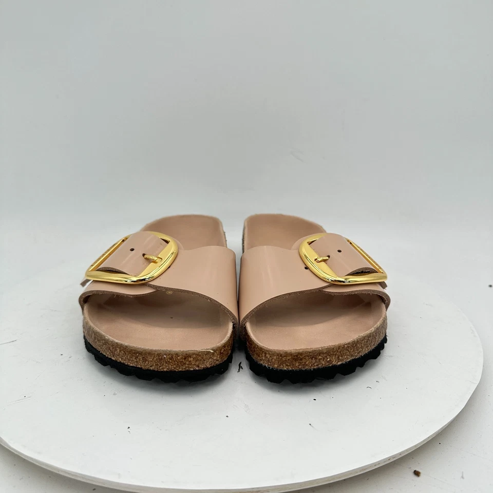 Sandalia Birkenstock Madrid Mujer Talla 5 Cuero Rosa Dorado Hebilla Grande Deslizable Foto 3 de 4