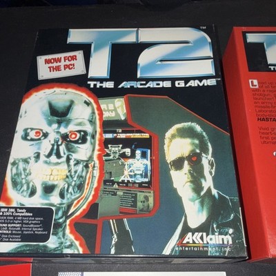 Acclaim T2: The Arcade Game PC Big Box Manual Included Light Gun Shooter CIB