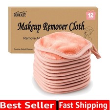 Makeup Remover Cloth 12 Pack, Reusable Makeup Remover Pads, Washable Ultra So...