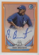 2014 Bowman Prospect Chrome Orange Refractor 1/25 Rony Bautista Auto c5b