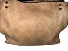 American Leather Co Lenox Triple Entry Natural Tan Satchel Tote Handbag