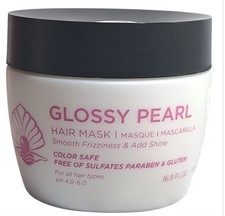 Luseta Glossy Pearl Hair Mask, Smooth Frizziness  Add Shine 16.9 OZ Color Safe