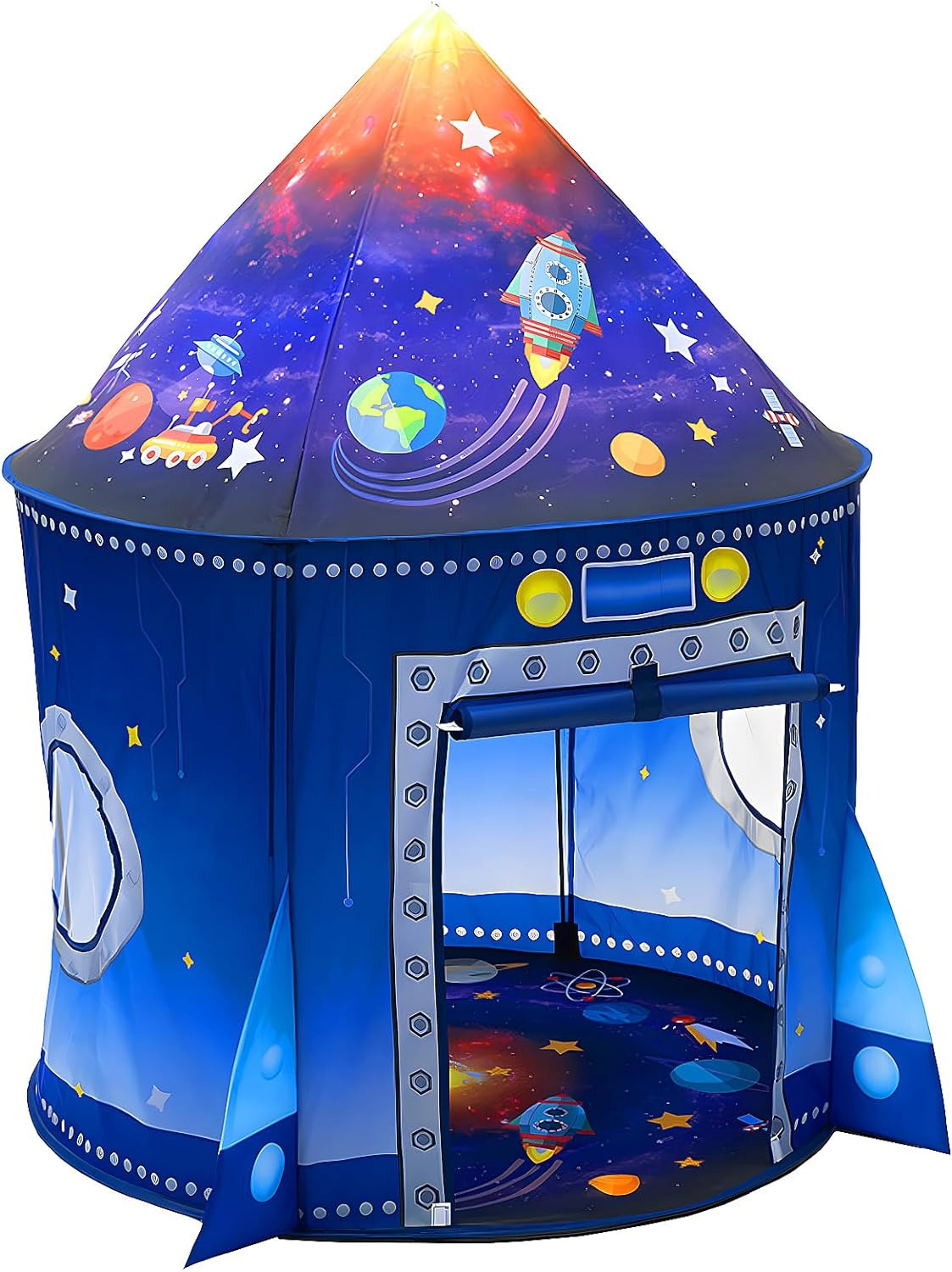 Rocket Ship Play Tent For Kids, Astronaut Spaceship Space Themed Pretend Playhou