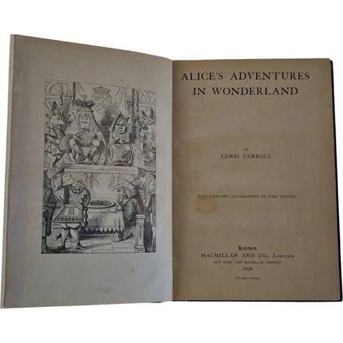 Alice's Adventures In Wonderland 1898 Edition By Lewis Carroll Illustrated