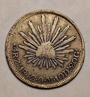 Mexico 4 Reales 1842 Zs OM no reserve. . Nice coin