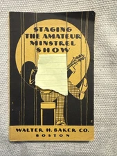 Vintage Walter Baker & Co Boston "Staging The Amateur Minstrel show" Kent Walker