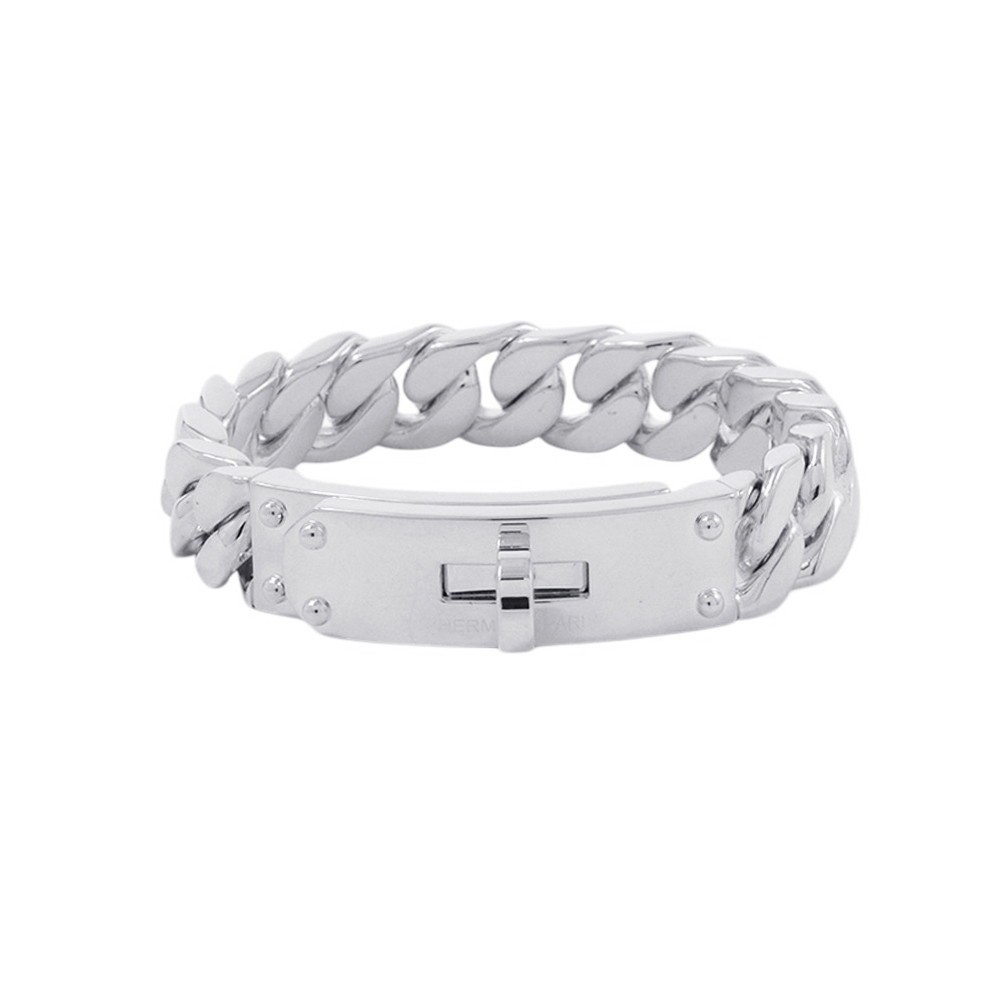 正規品　HERMES ID bracelet p ✖️ SV925 HERMES Kelly Gourmet Bracelet Size GM/SH SV925 | eBay