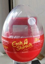 Etch A Sketch Mini Travel Drawing Toy Red Capsule Egg Packaging Age 3 