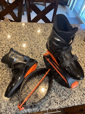 Kangoo Jumps Size Large KJ XR3 X-Rebound Exercise Jump Boots Black Orange