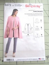 Simplicity Sewing Pattern 8473 Misses' Cape with Options for Design Hacking