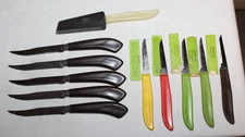 Lot of 11 Vintage QuiKut Knives Paring and Steak and Cheese Knife