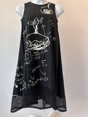 La Pargay Black Math Equation Print Trapeze Dress (b65) Teacher Chic Nerd