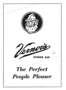 1960 Ad * Vernor’s Ginger Ale Soda * The Perfect People Pleaser Gnome Logo