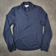 Tommy Bahama Golf Pullover Womens Large Blue 1/4 Zip Long Sleeve Athletic
