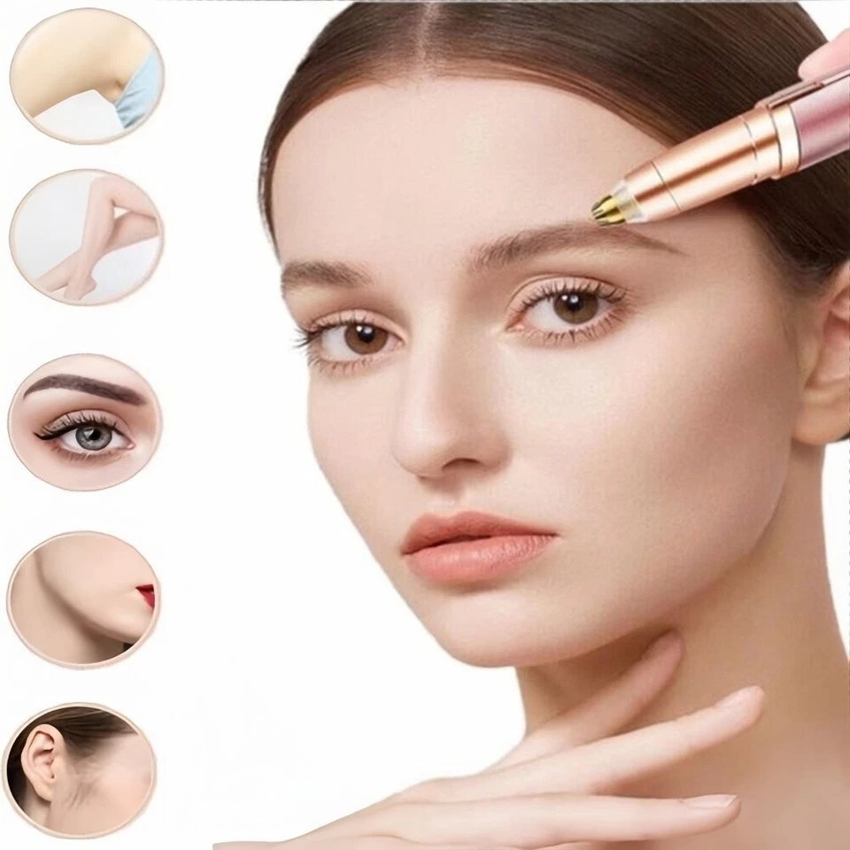 New Women's Flawless Brows Facial Hair Remover Electric Eyebrow Trimmer Epilator - Image 4 of 4